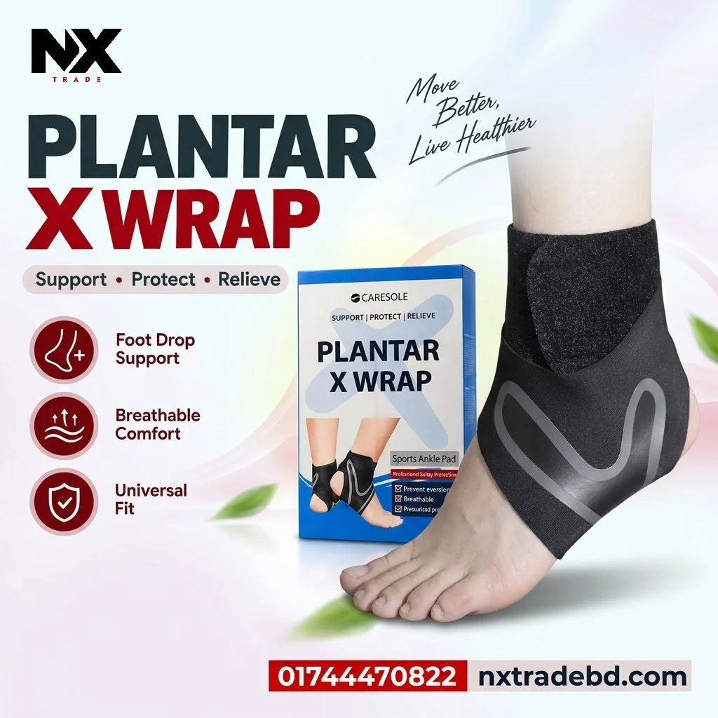 Plantar X Wrap Adjustable Ankle Support Sleeve